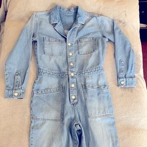 Women’s button up Denim’ Jumpsuit/Coveralls sz M